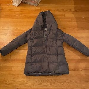 Cole Haan Gray Hooded Puffer Jacket